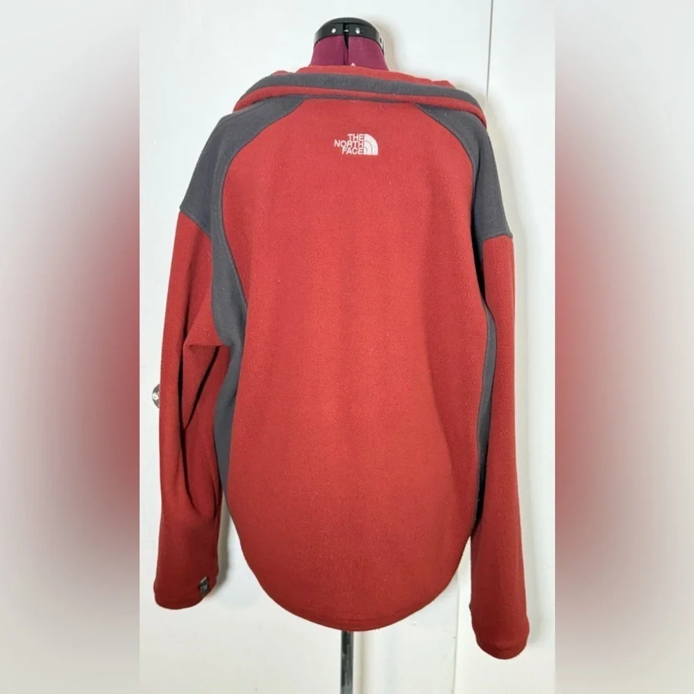 The North Face Scarlet and Charcoal Fleece Jacket